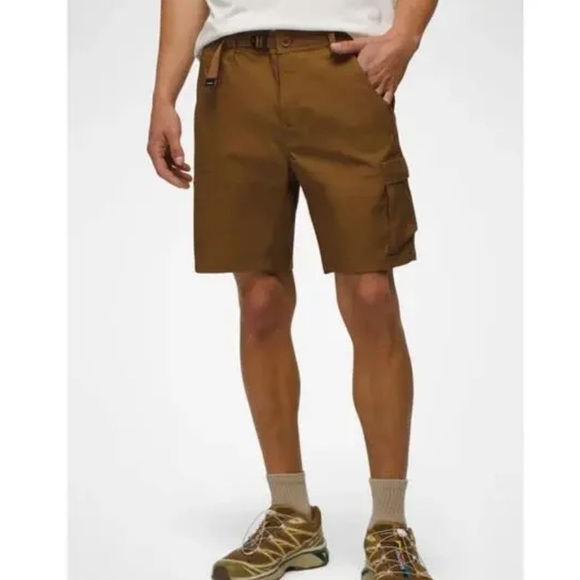Prana Men’s Stretch Zion Hybrid Short II Size 32 in Sepia 7” inseam Sustainable - Picture 1 of 10